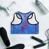 Fractal Blue - Padded Sports Bra - Image 2
