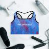 Fractal Blue - Padded Sports Bra