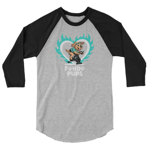 Fondo Pups – Unisex 3/4 Sleeve Shirt - Image 2