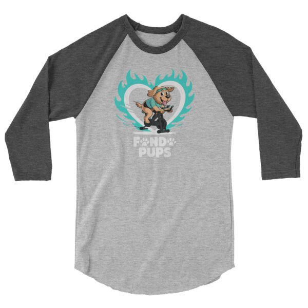 Fondo Pups – Unisex 3/4 Sleeve Shirt - Image 4