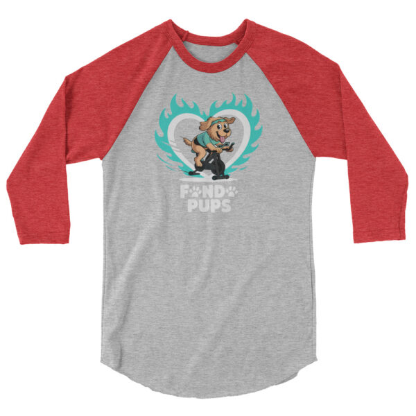 Fondo Pups – Unisex 3/4 Sleeve Shirt - Image 3